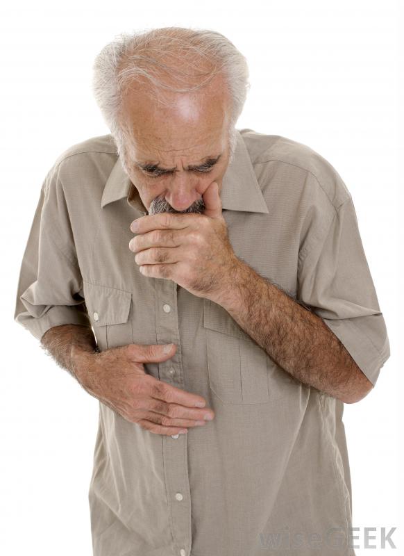 Man coughing