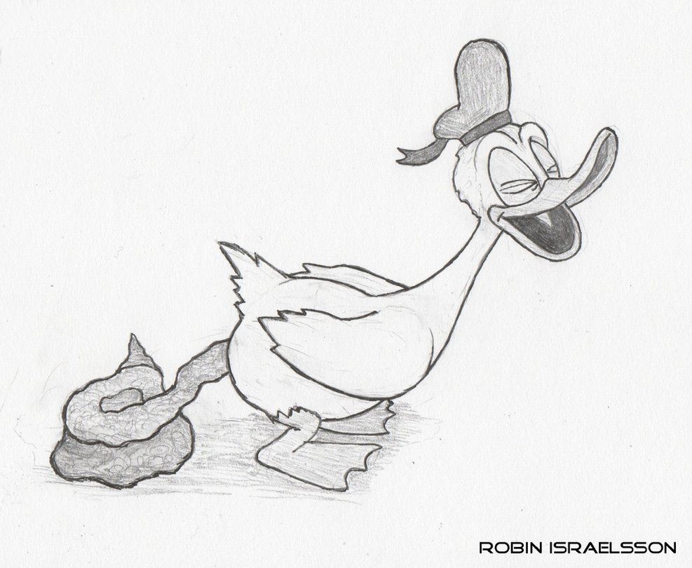 Donald duck takes a massive shit by rubbe d88l1nc
