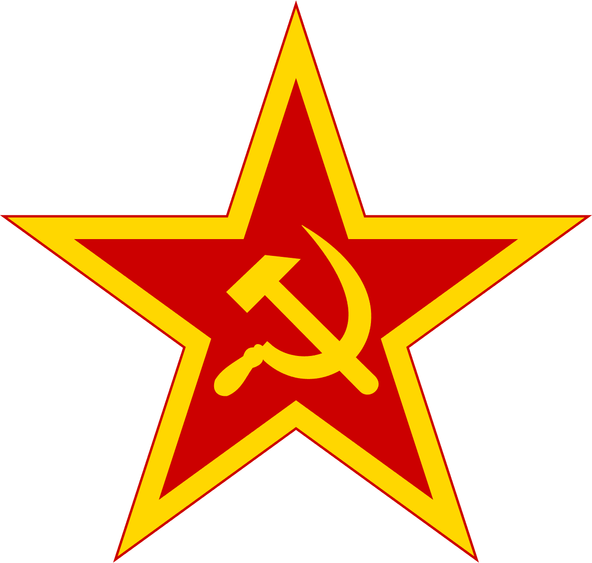 1200px Communist star with golden border and red rims