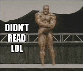 Didnt read lol dancing bodybuilder