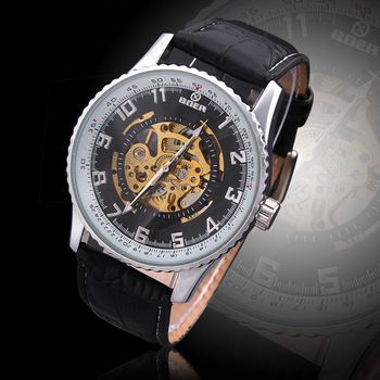 GOER Man s Mechanical Wristwatch Leather Strap 350x350