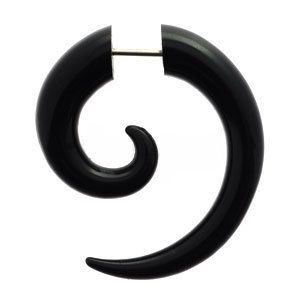 Acrylic fake spiral black 1