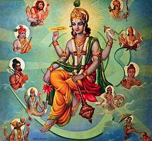 300px Vishnu Surrounded by his Avatars