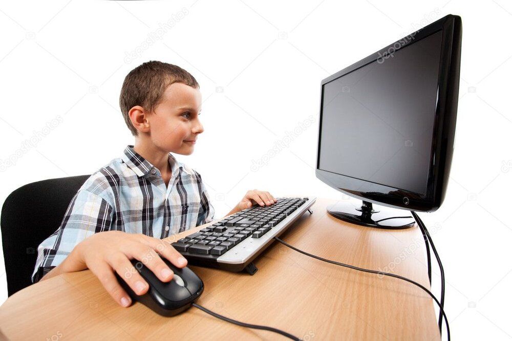 Depositphotos 3735654 stock photo kid at his pc monitor