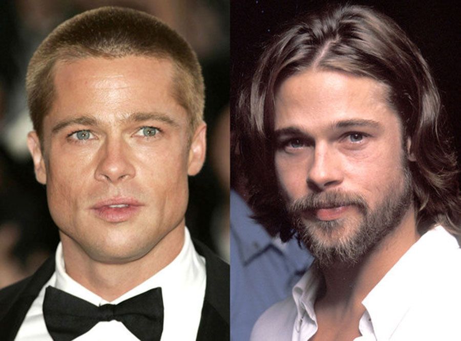 48893 brad pitt turns 50 lets look back at his hair through the years