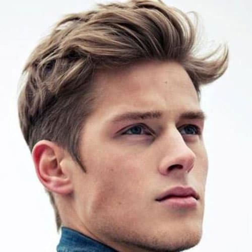 Messy Textured Medium Length Top Classic Tapered Sides