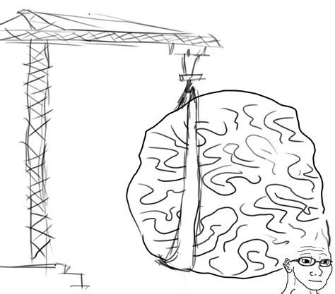 Wojak big brain crane