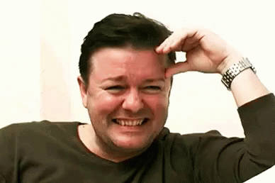 Cry laughing gif 10 ricky gervais