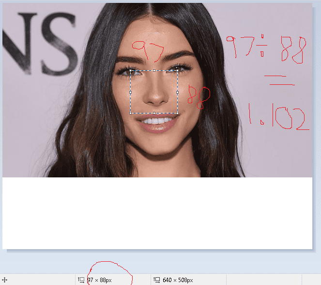 Madison Beer Midface ratio