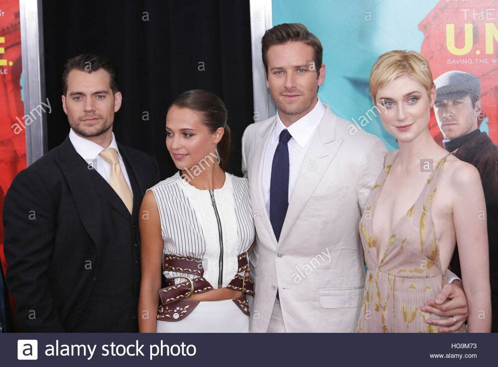 Henry cavill alicia vikander armie hammer and elizabeth debicki arrive HG9M73
