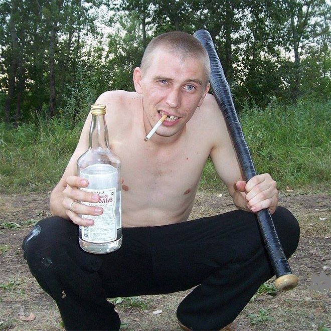 Squatting slavs in tracksuits1