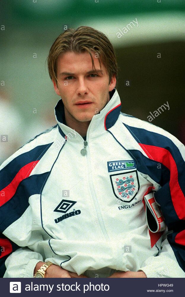 David beckham england manchester united fc 23 april 1998 HPWG49
