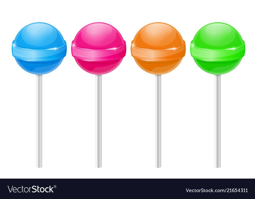 Lollipops colored set vector 21654311