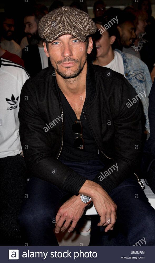 Model david gandy on the front row during the christopher raeburn JBMMRM