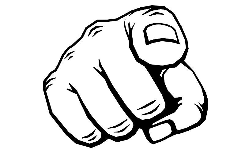 Finger pointing at you