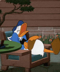 Donald Duck laughing