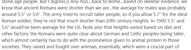 Roman soldier height