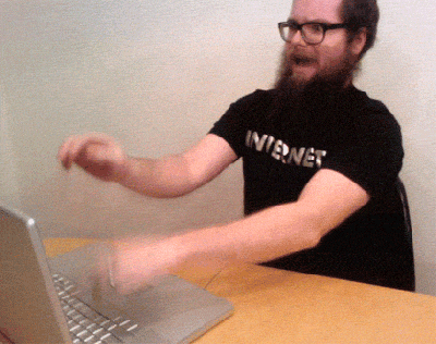 Frantic typing gif