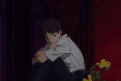 Evangelion Sad GIF Evangelion Sad Animated Discover Share GIFs