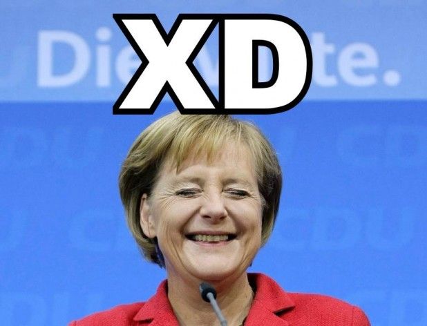 Angela Merkel laugh 618x472