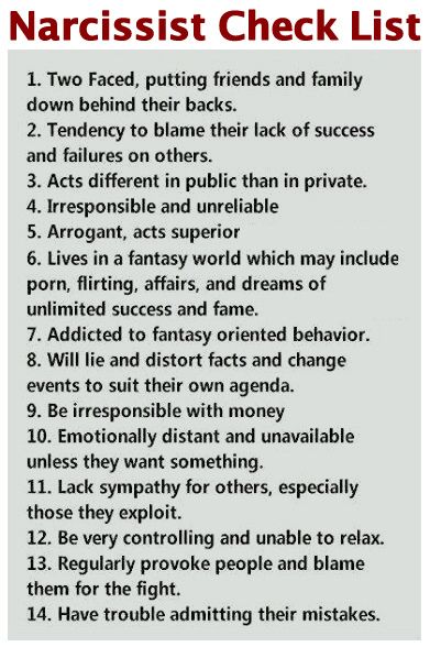 Narcchecklist