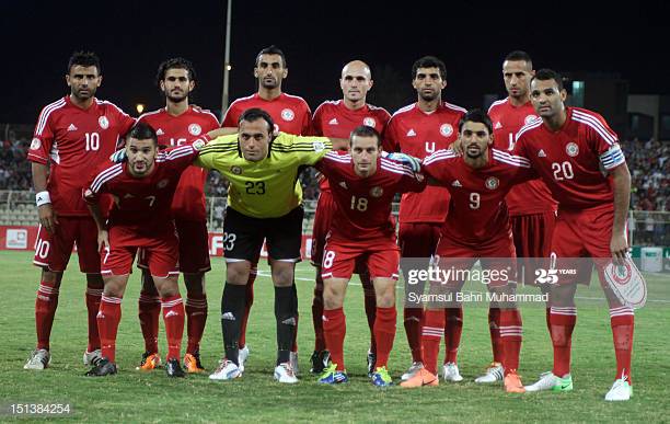 The lebanese national soccer team poses before the international picture id151384254