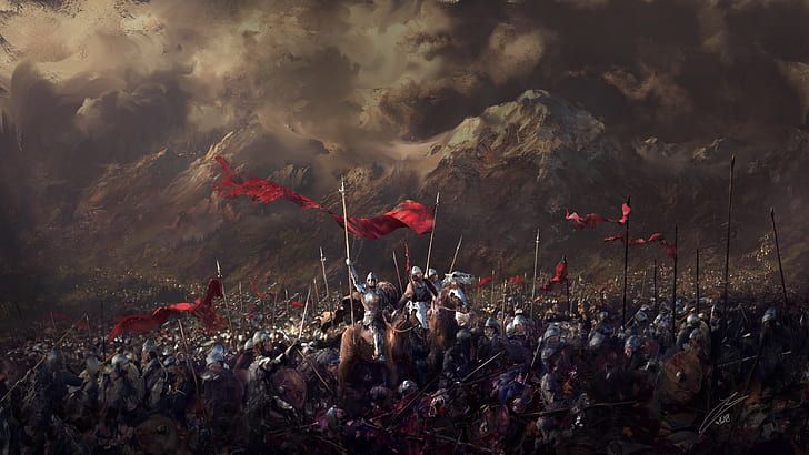 Digital art army soldier medieval wallpaper preview