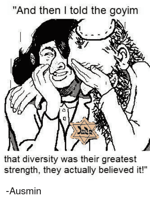 And then i told the goyim that diversity was their 13774180
