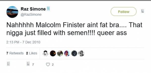 Awkward it looks like rapper and local warlord taz from chaz is a huge homophobe 2