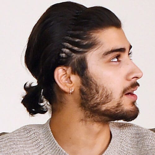 Zayn Malik Haircut with Low Ponytail