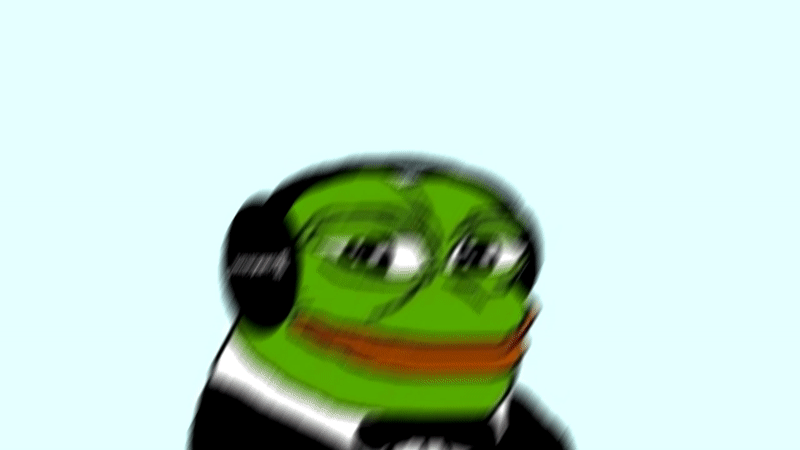 Pepe tuxedo moving around