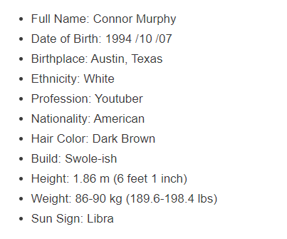 Connor stats