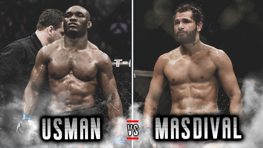 UFC Fighters Kamaru Usman vs Jorge Masvidal 