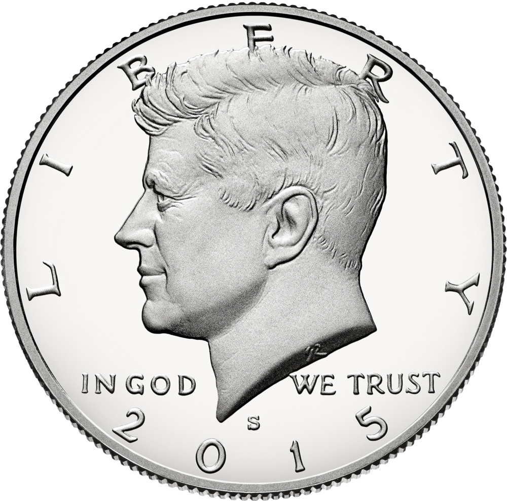 US Half Dollar Obverse 2015