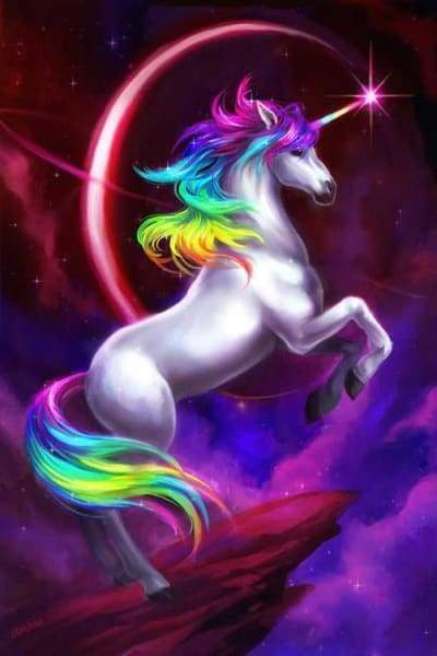 Rainbow unicorn paint with diamonds bfcm fall sale fantasy november 2018 round 648 600x