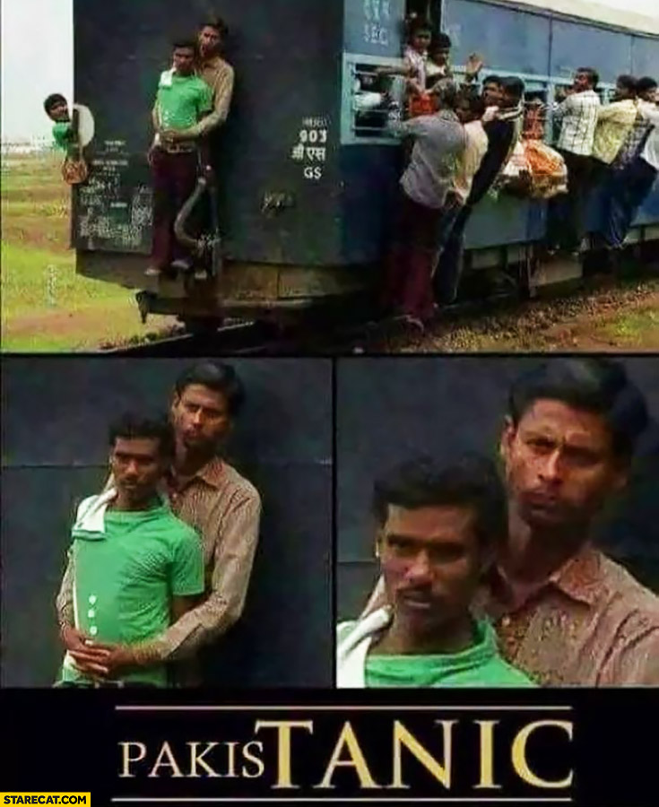 Pakistanic titanic in pakistan men couple on a train
