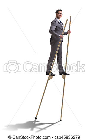 Standing camminare folla trampoli immagine csp45836279