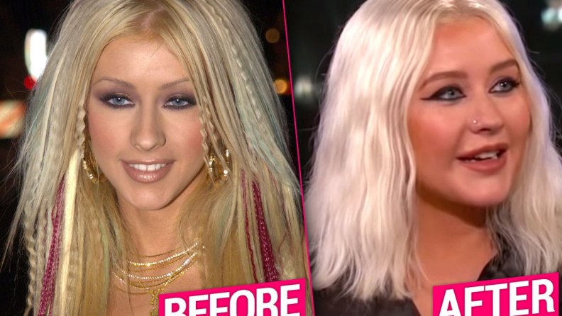 Christina aguilera jimmy kimmel face plastic surgery rumors pp