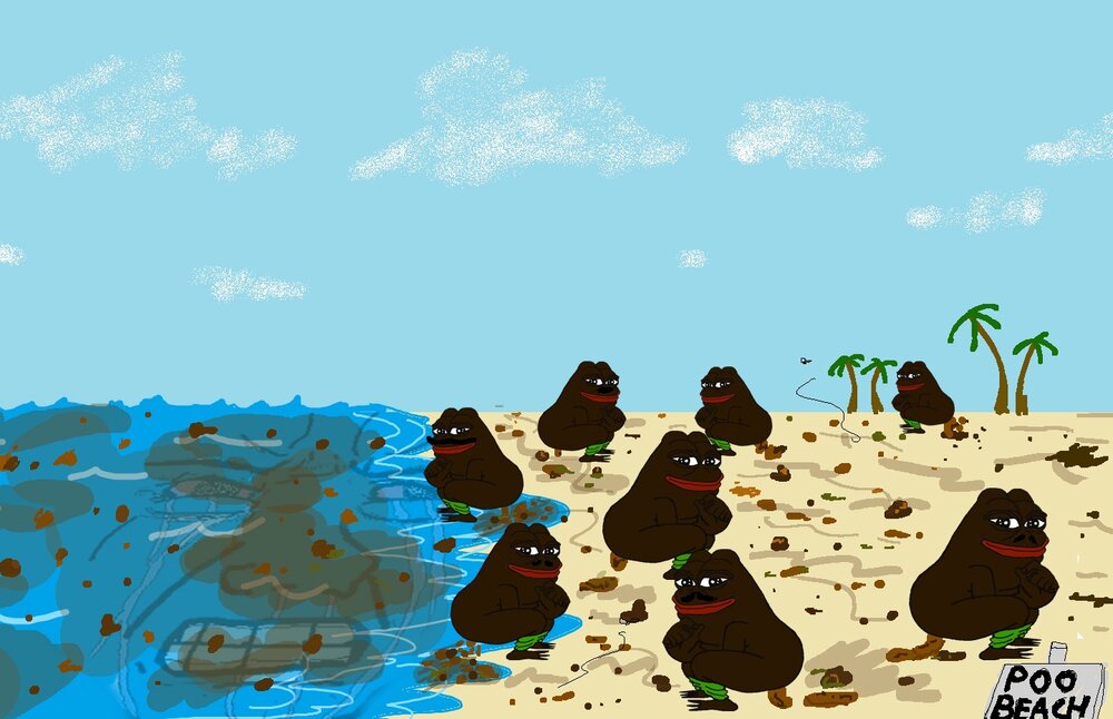 Pajeets shitting on the beach