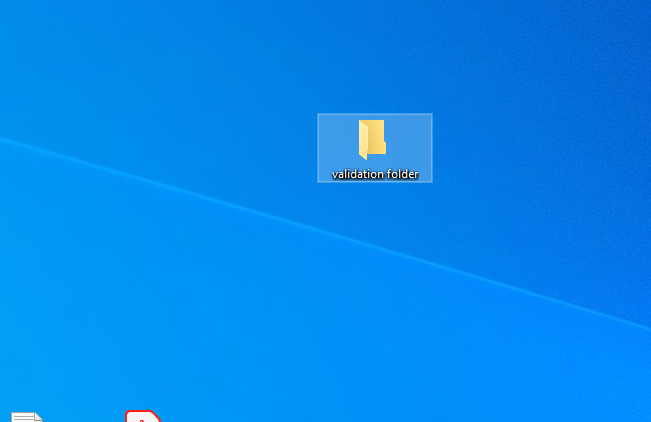 My validation folder