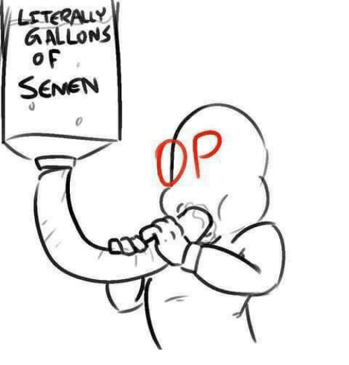 Lateral gallons o f semen 8903596
