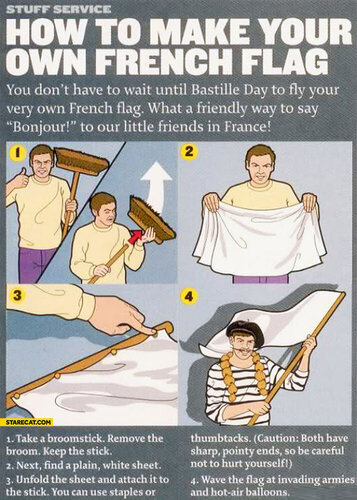 How to make your own french flag white surrender