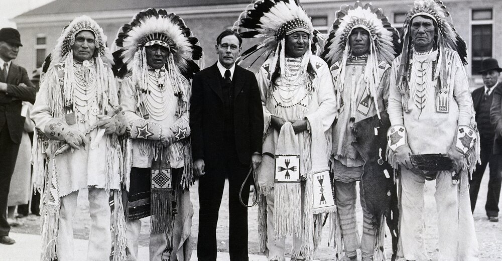 John collier with blackfoot indians P
