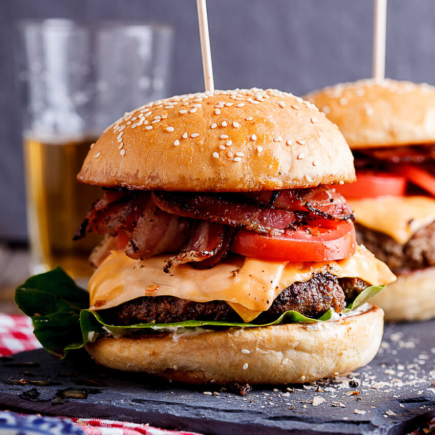 Bacon and cheese burgers 3