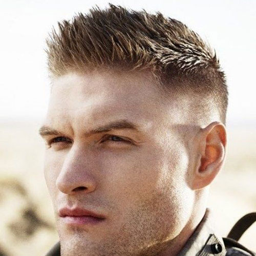 Military Haircut 8 Brush Cut with Fade