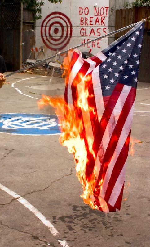 American flag burning 2