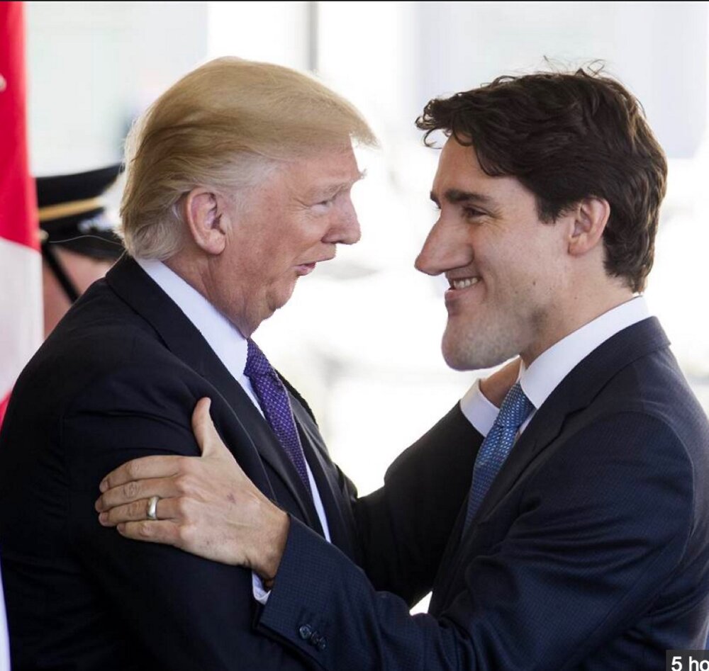 Trudeau mogging drumpf