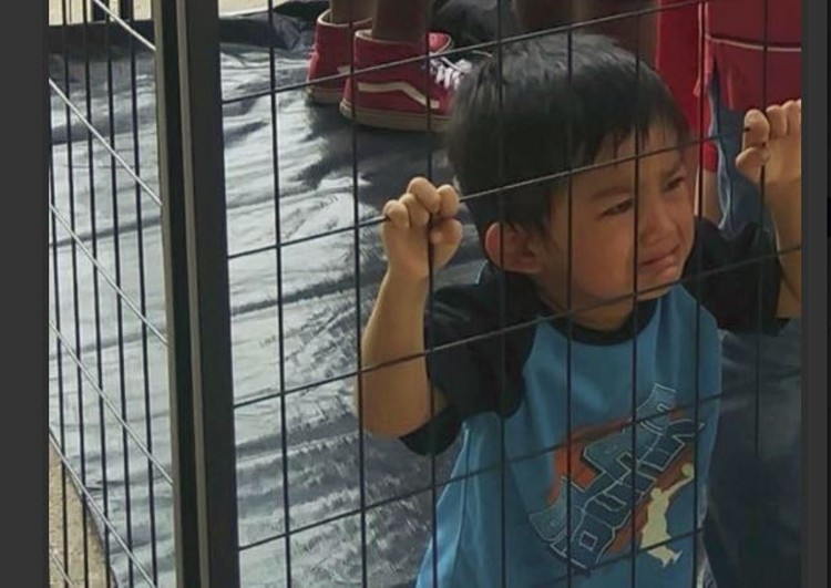 Kid in cage