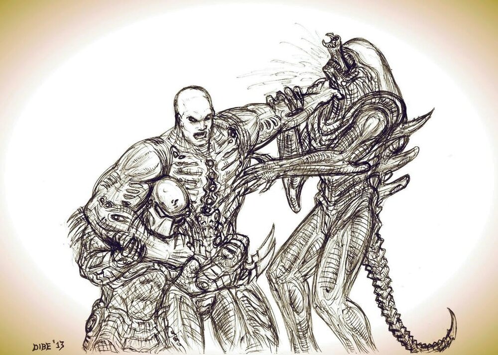 Alien vs predator vs engineer by kronnangdunn d67mm19 fullview
