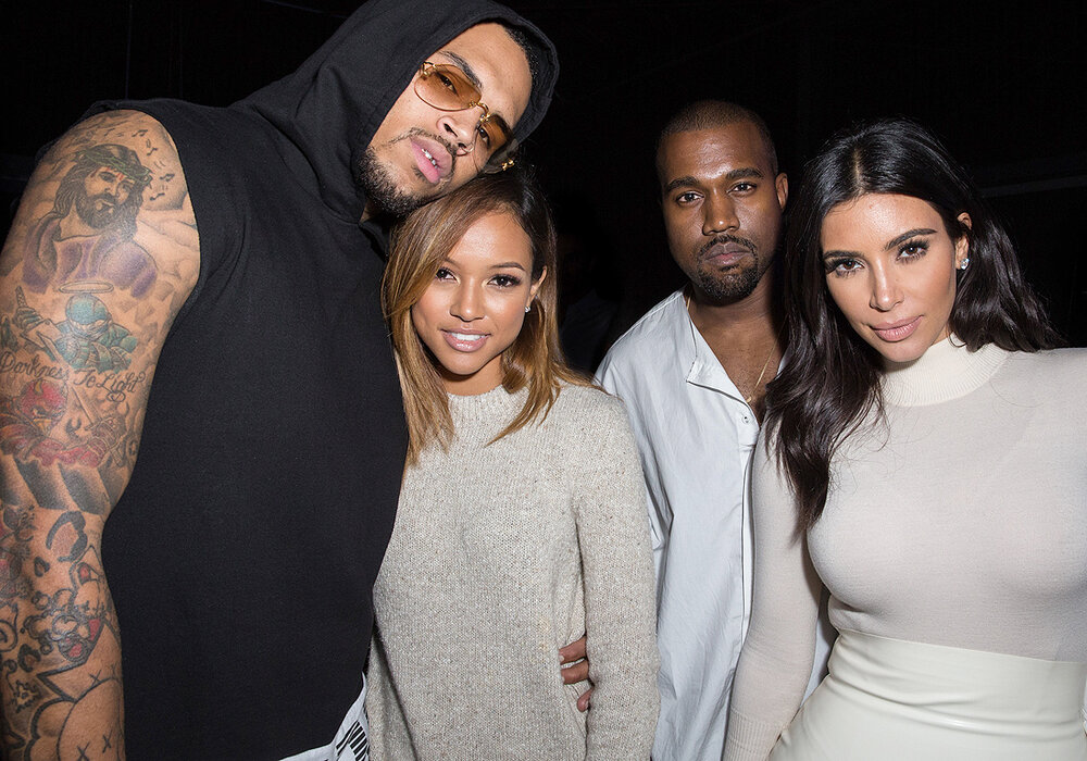 Kim Kardashian aurait snobe la copine de Chris Brown a une soiree Kim Kardashian aurait snobe la copine de Chris Brown a une soiree